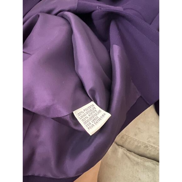Talbots Petites Purple 5 Button 3/4 Sleeve Blazer Size 2P - Picture 8 of 8